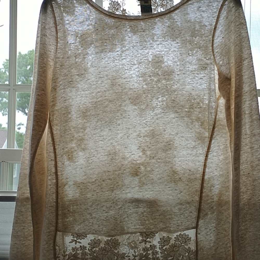 Sundance, 100% Linen & Lace Top XS - Picture 8 of 11